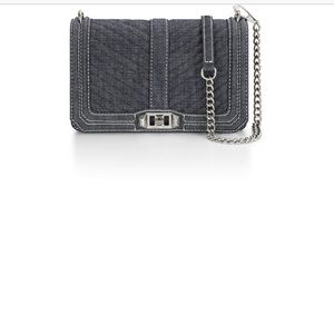 Rebecca Minkoff blue chevron quilted love bag